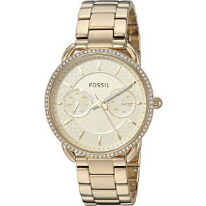 Watch strap Fossil ES4263 Stainless steel Gold Toned 16mm